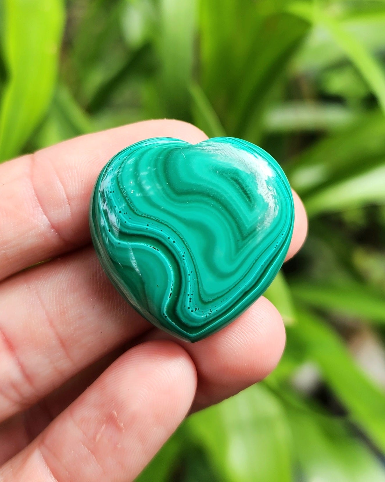 Malachite Small Heart