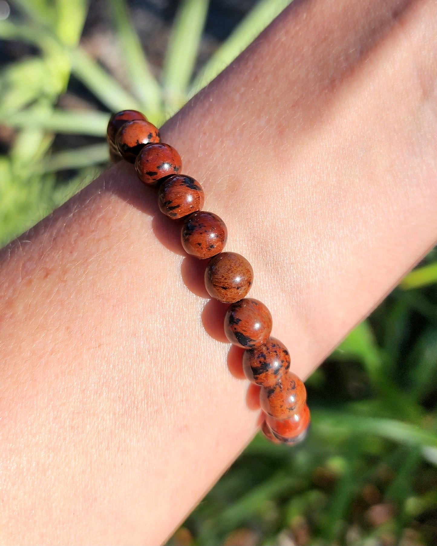 Mahogany Obsidian Stretchy Bracelet