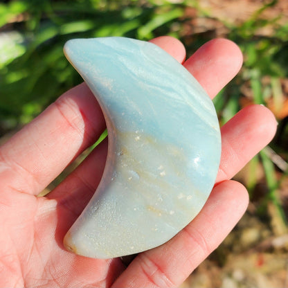 Sky Blue Quartz Moon