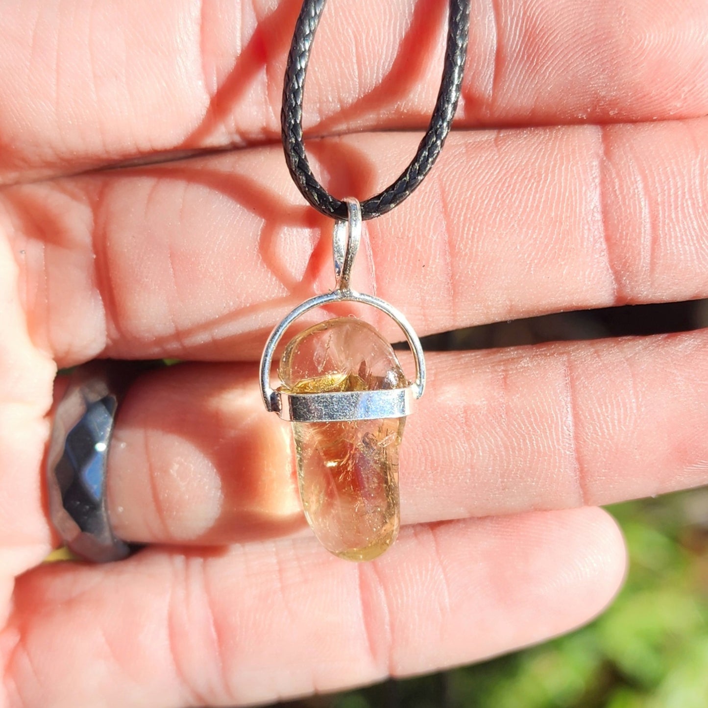 Natural Brazilian Citrine Pendants Sterling Silver