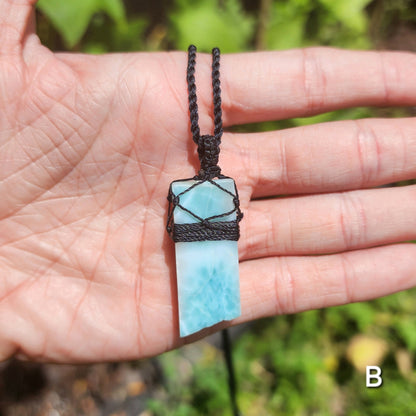 Larimar Macrame Necklaces