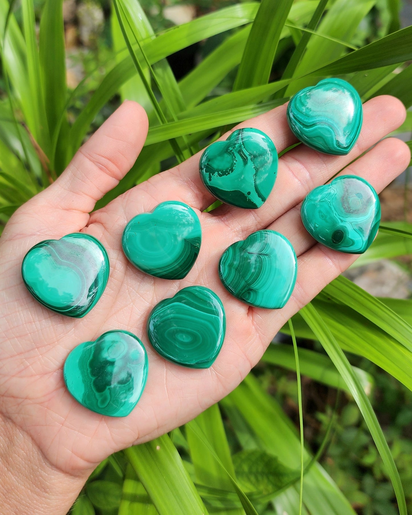 Malachite Small Heart