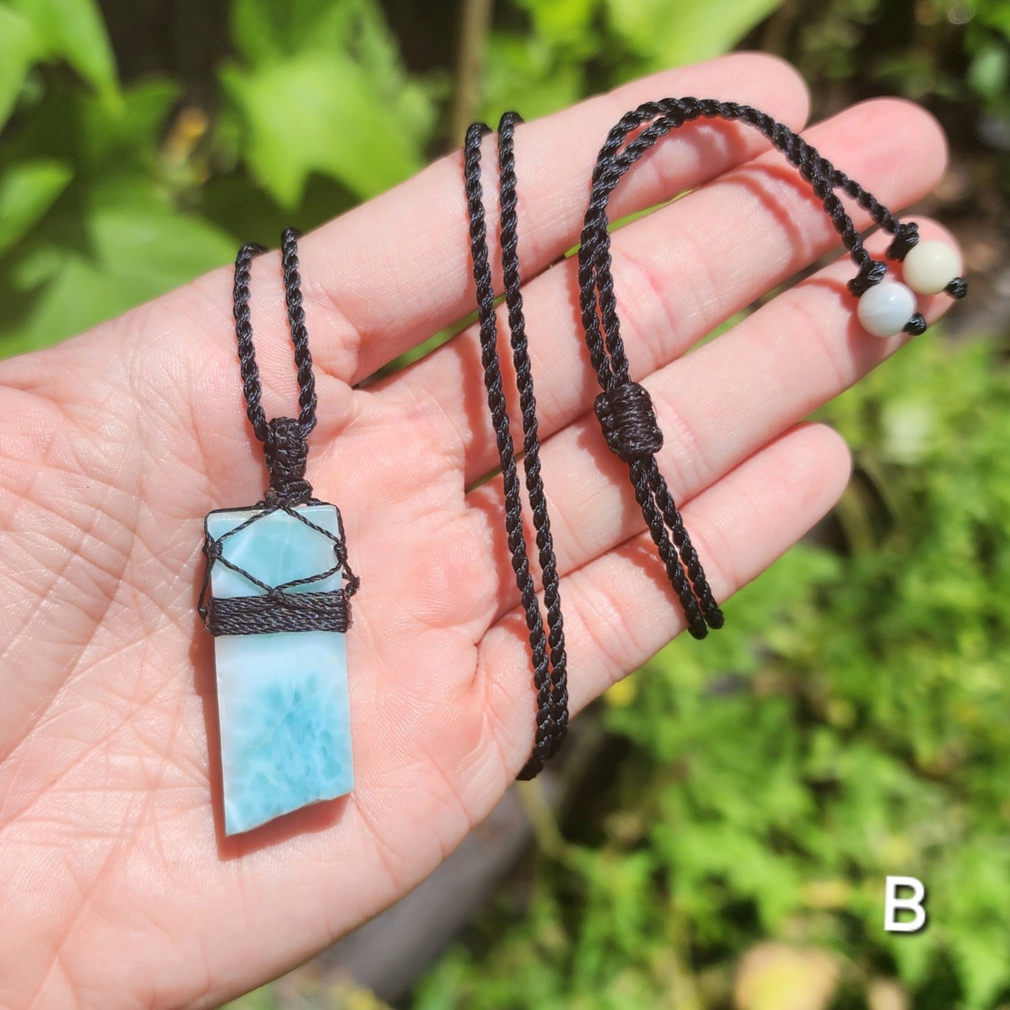 Larimar Macrame Necklaces