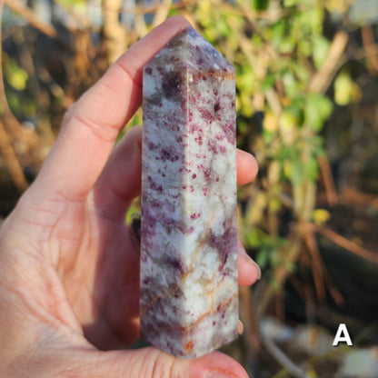 Rubellite Obelisk (Pink Tourmaline in Quartz)