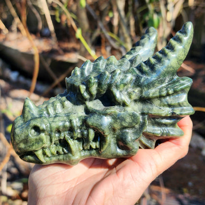 XL Serpentine Dragon Skull