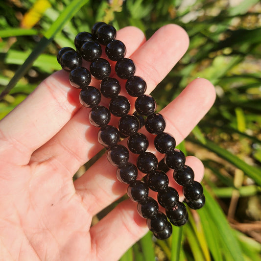 Black Obsidian Stretchy Bracelet