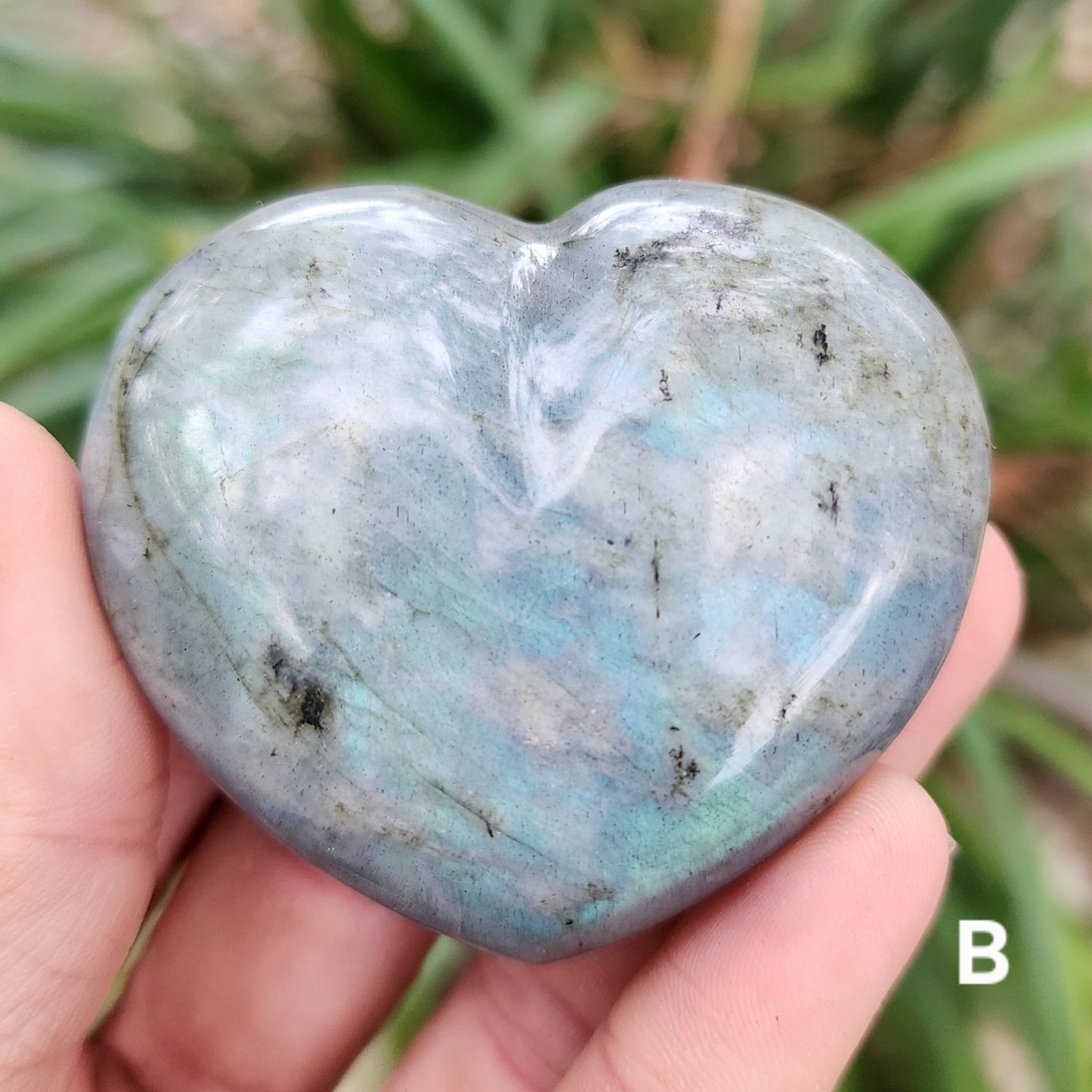 Labradorite Heart