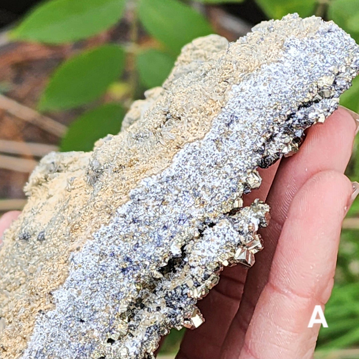 Pyrite w/ Black Magnetite and Calcite Larger Specimens