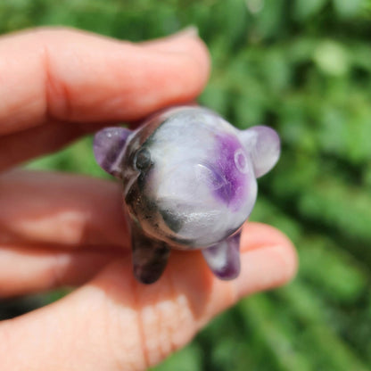 Pig Carving (Dream Amethyst or Moss Agate)