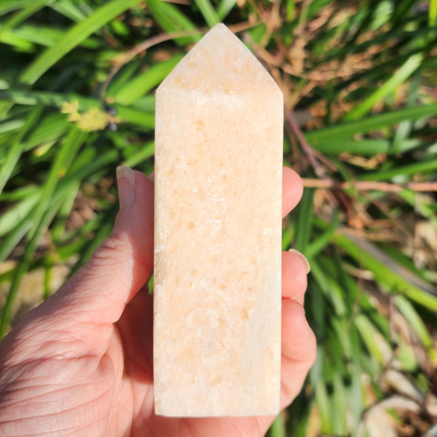 Peach Calcite Obelisk