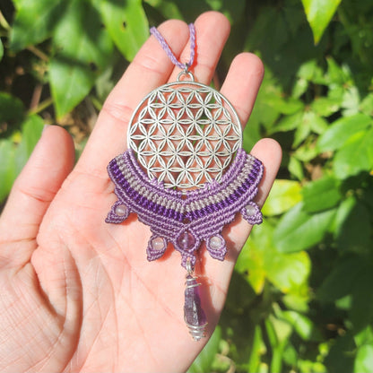 Flower Of Life Macrame Necklace