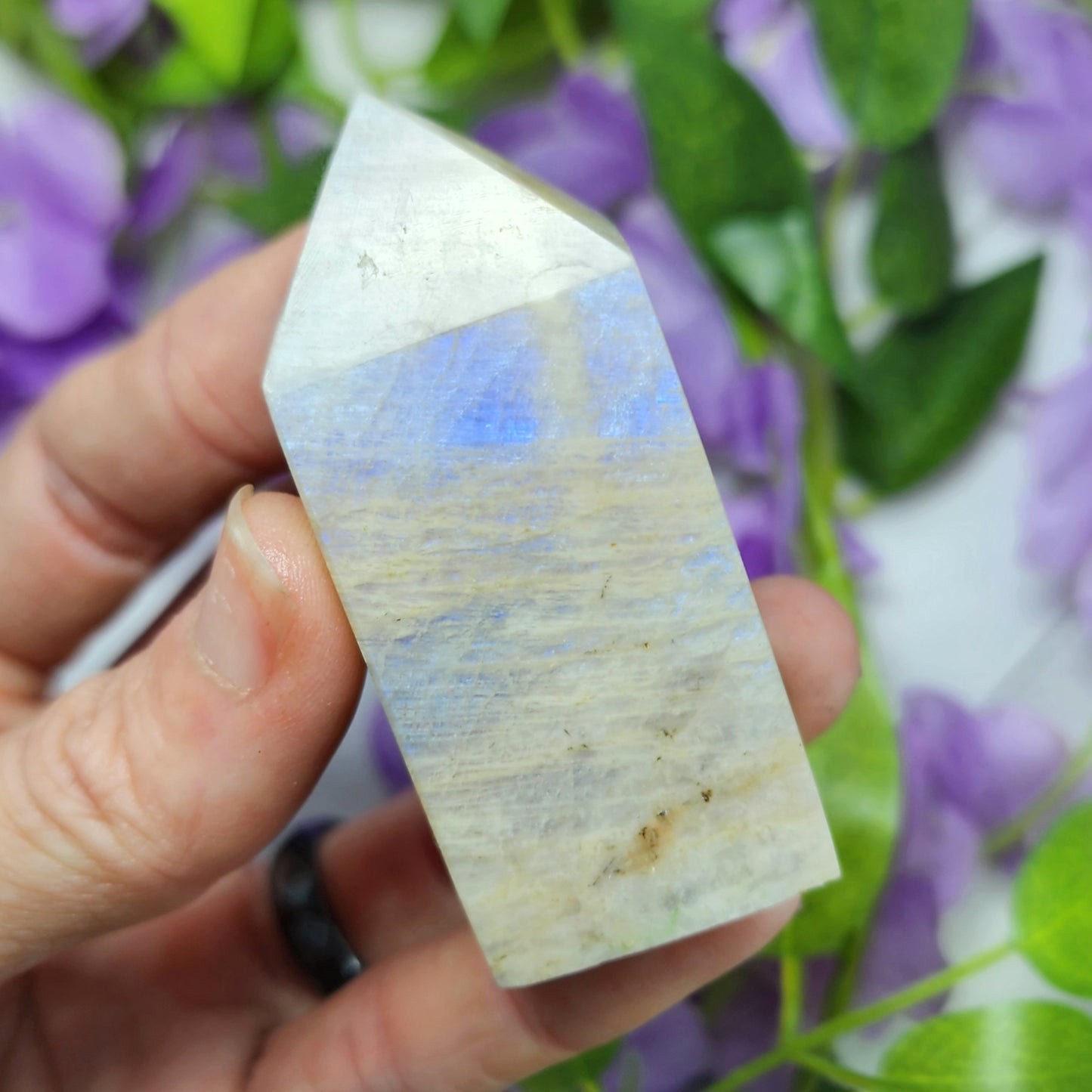 High Quality Rainbow Moonstone Obelisk