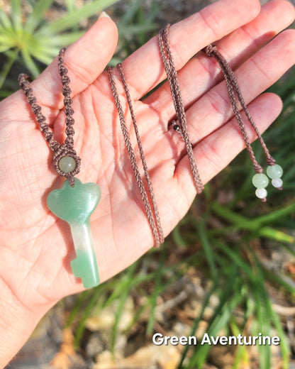 Key To My Heart Macrame Necklaces