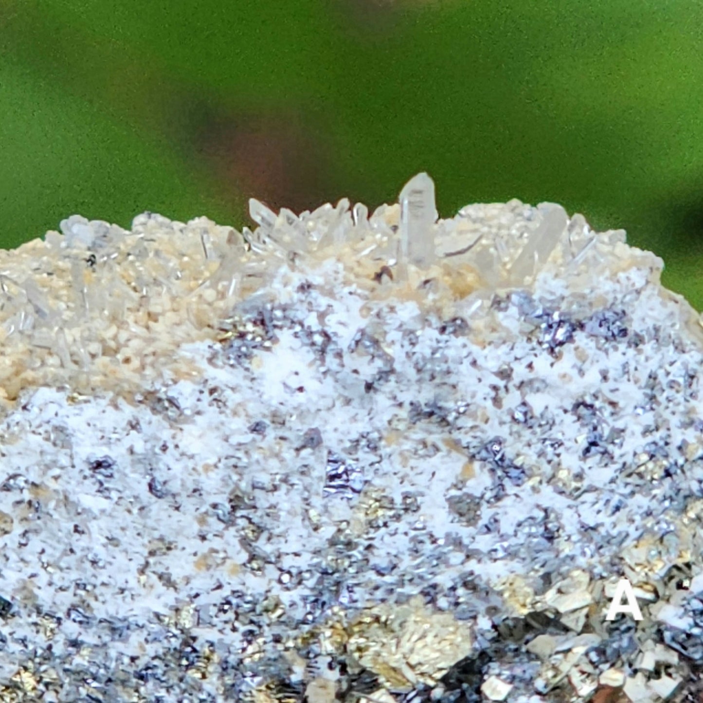 Pyrite w/ Black Magnetite and Calcite Larger Specimens