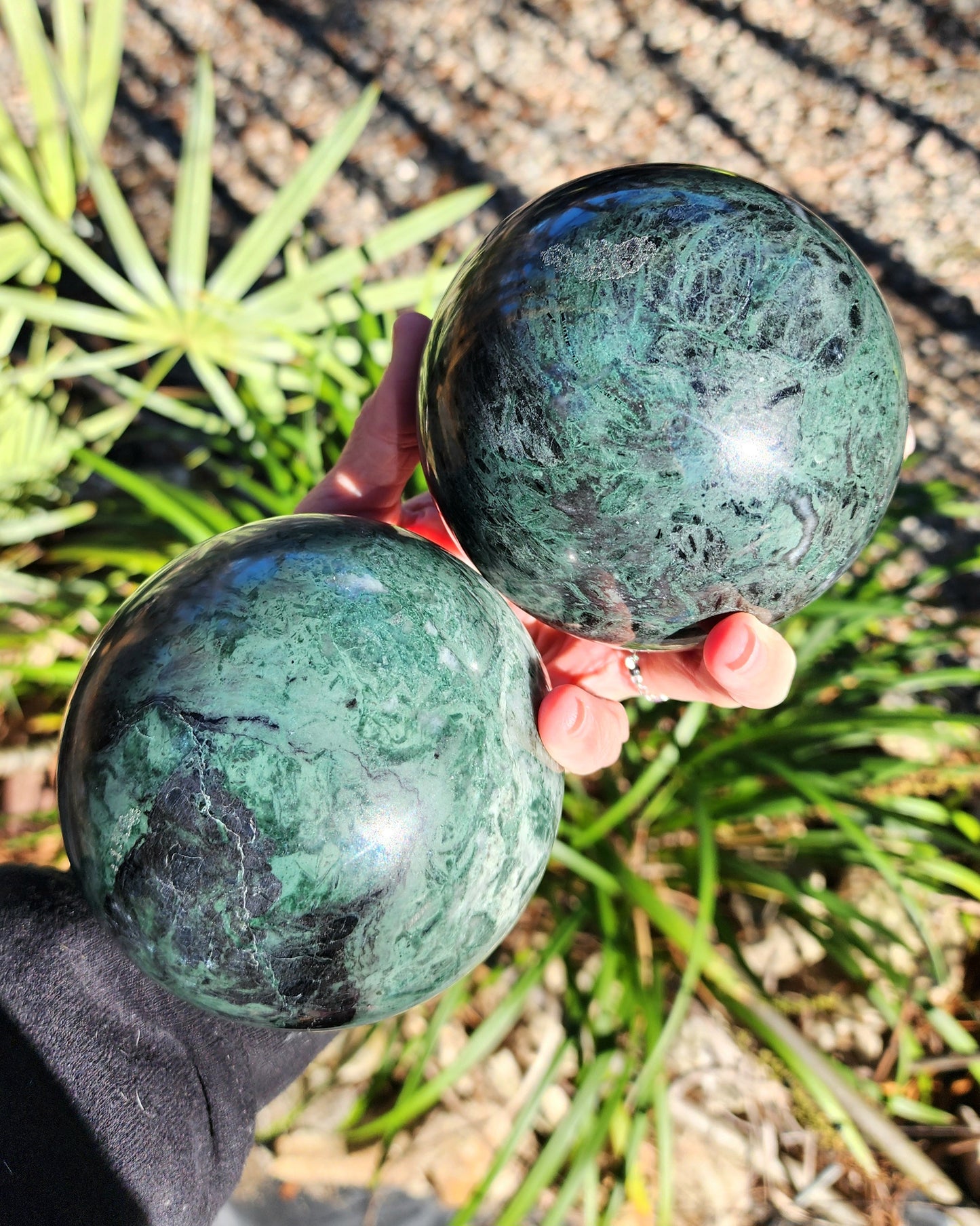 XL Green Marble Sphere
