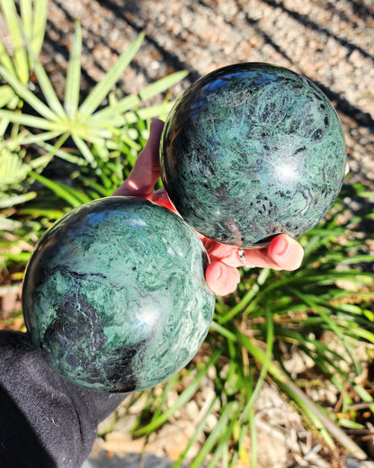 XL Green Marble Sphere