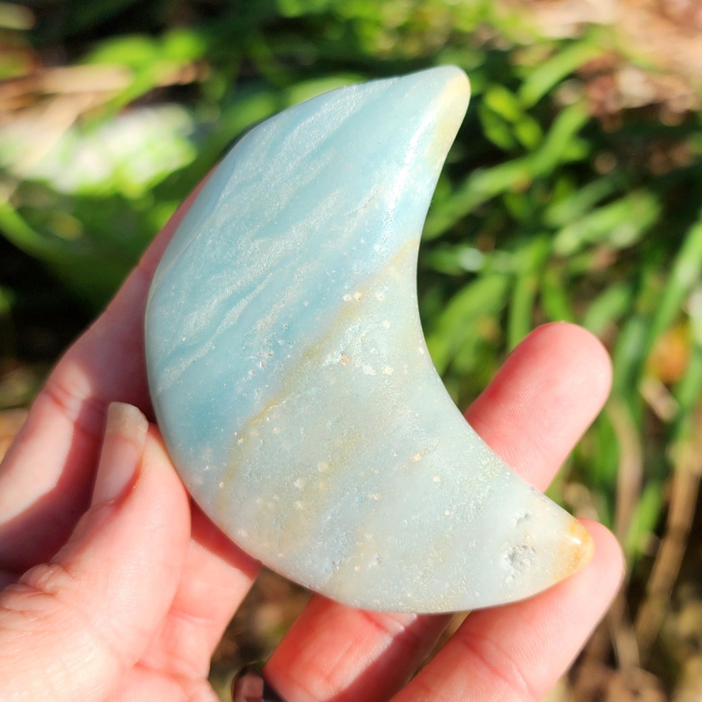 Sky Blue Quartz Moon