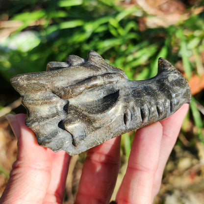 Pyrite Dragon Skull