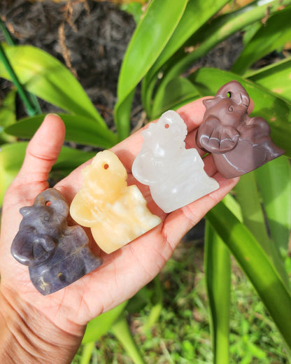 Sitting Elephant Carving