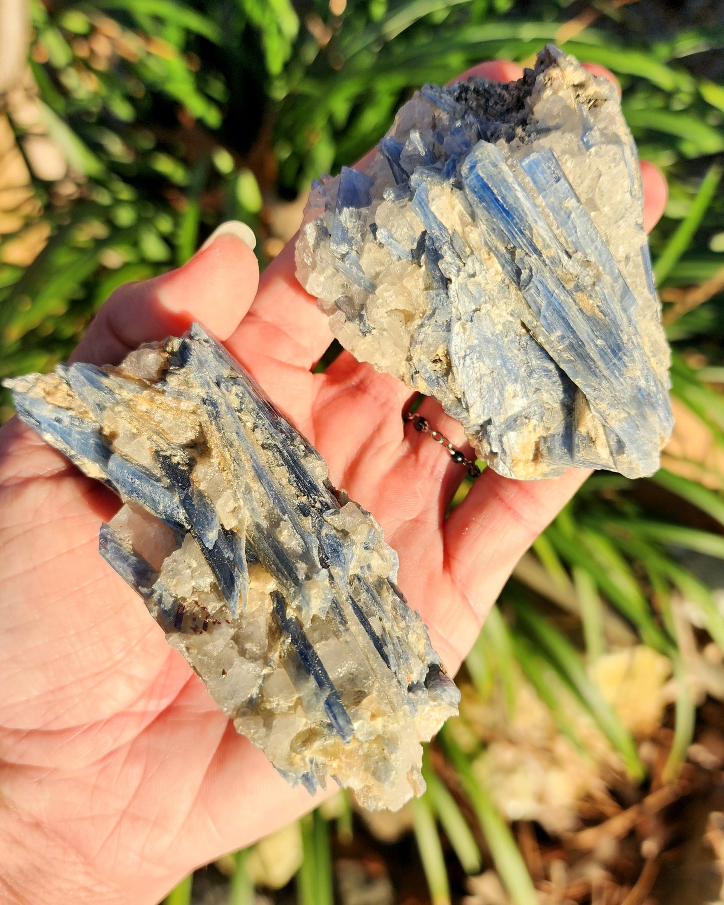 Blue Kyanite with Quartz Clusters