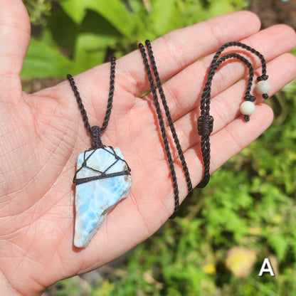 Larimar Macrame Necklaces