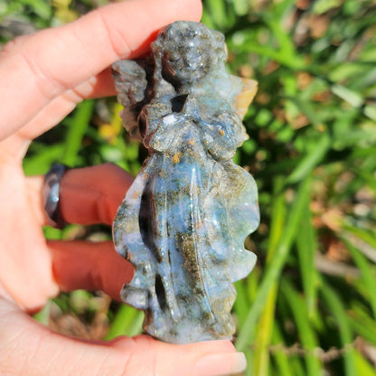 Moss Agate Guardian Angel