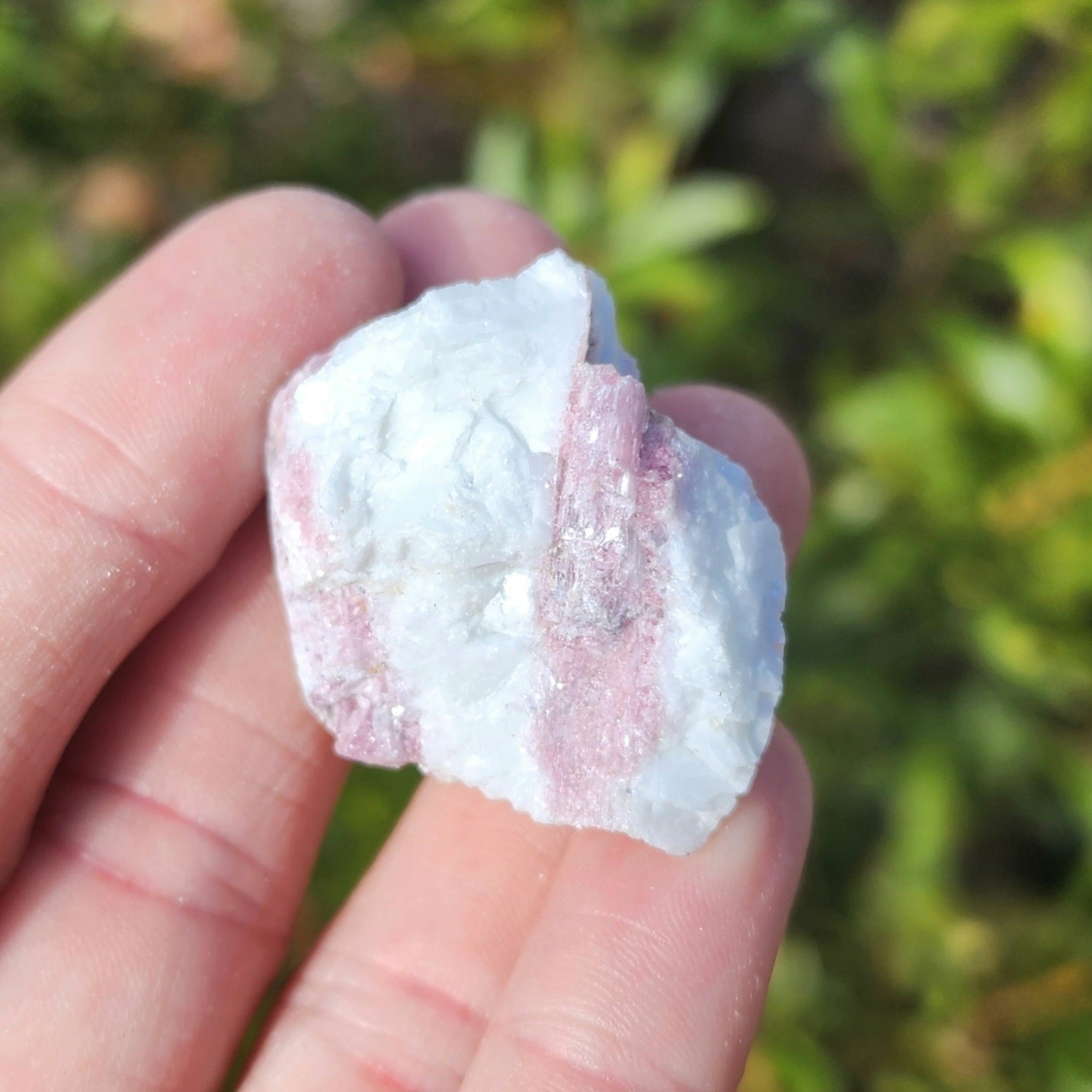 Raw Pink Tourmaline in Quartz