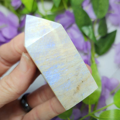 High Quality Rainbow Moonstone Obelisk