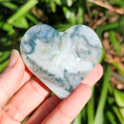 Moss Agate Heart