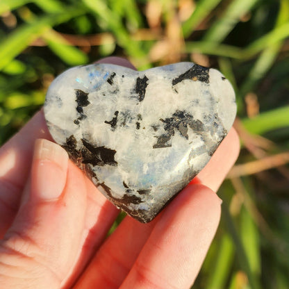 Rainbow Moonstone Hearts