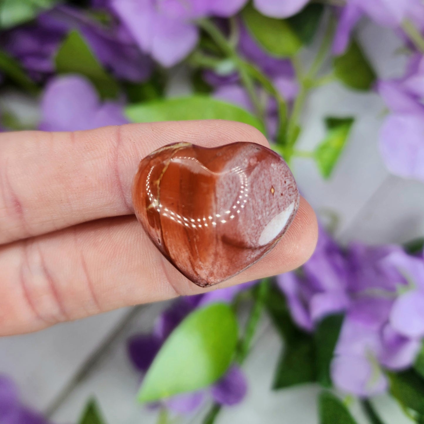 Petrified Wood Mini Heart