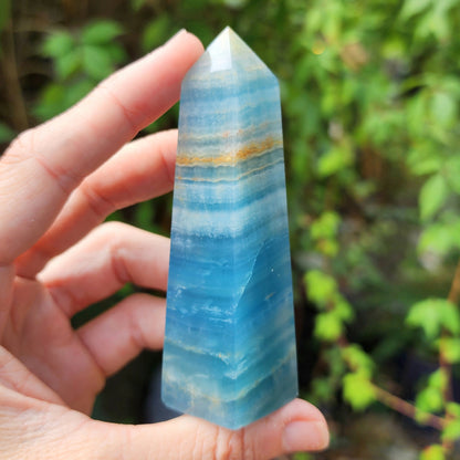 Aquatine Lemurian Calcite Obelisk