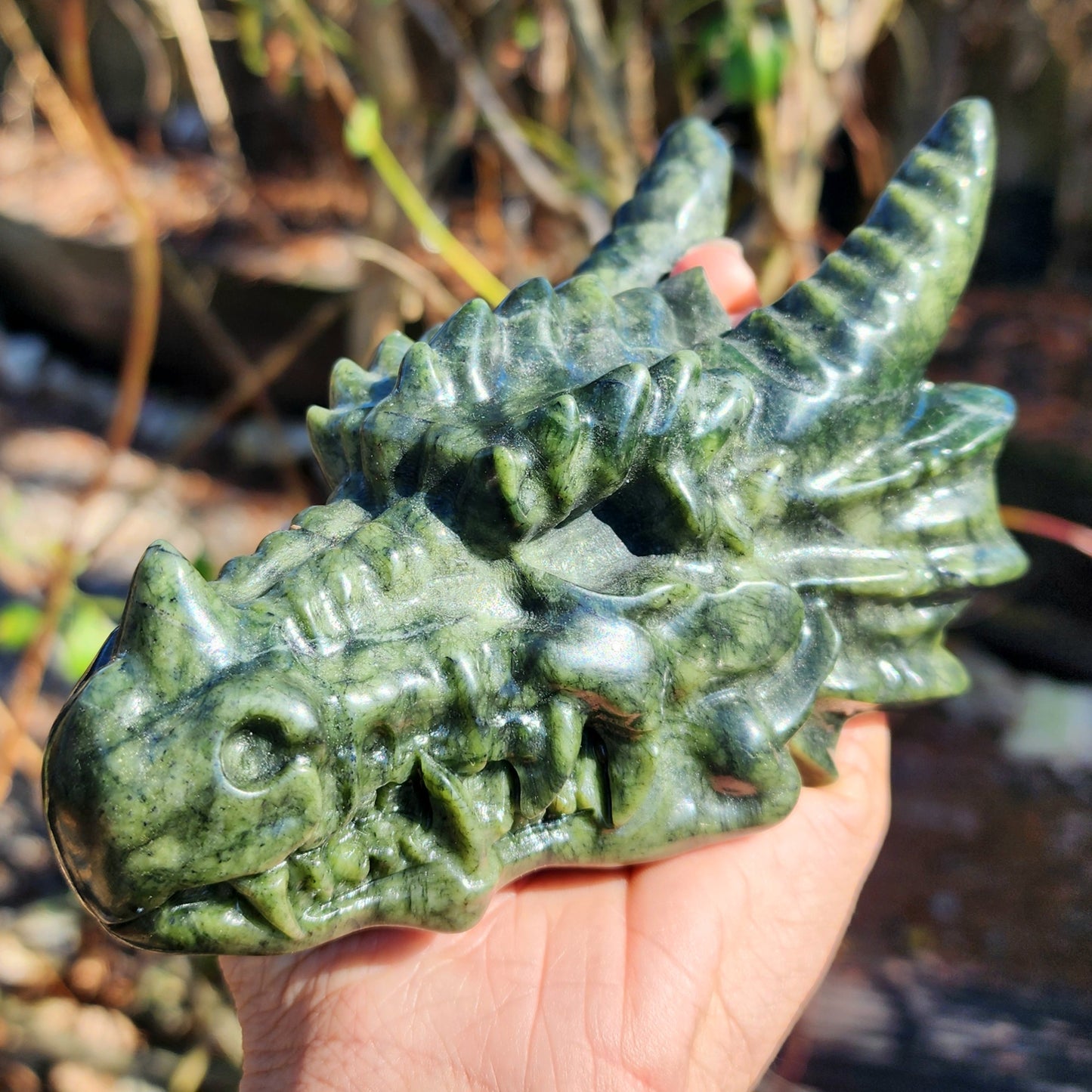 XL Serpentine Dragon Skull