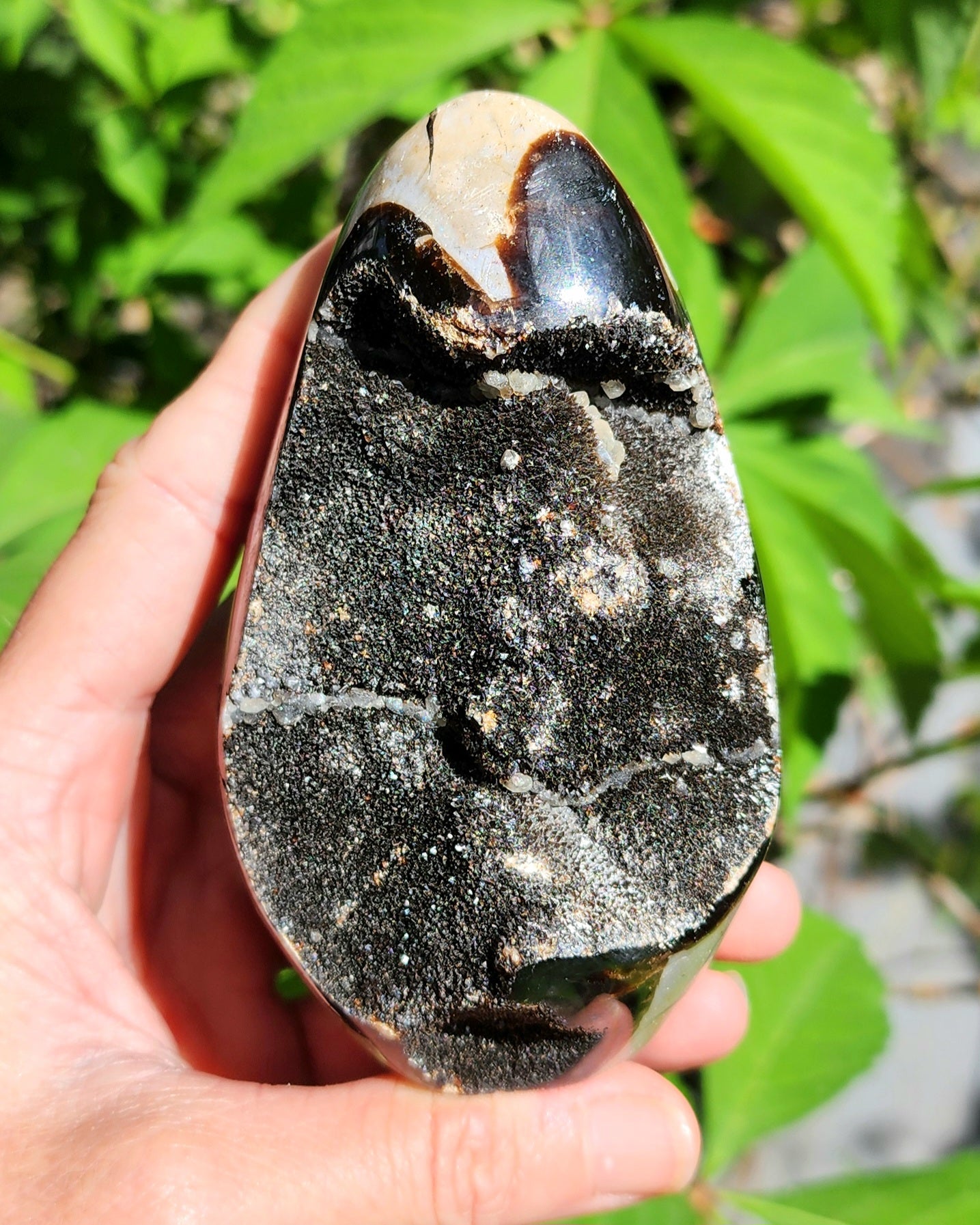 Druzy Septarian Self Standing Egg