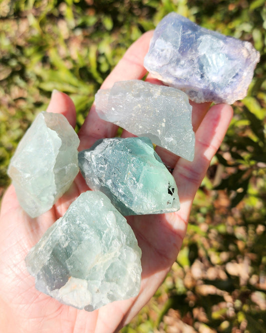 Rough Raw Green Fluorite
