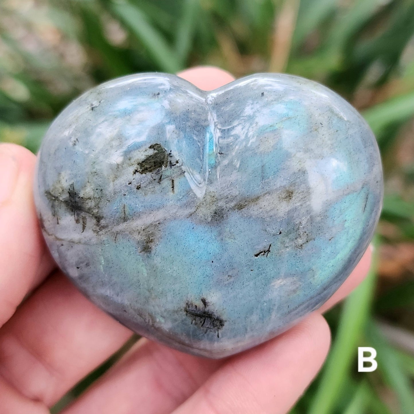 Labradorite Heart