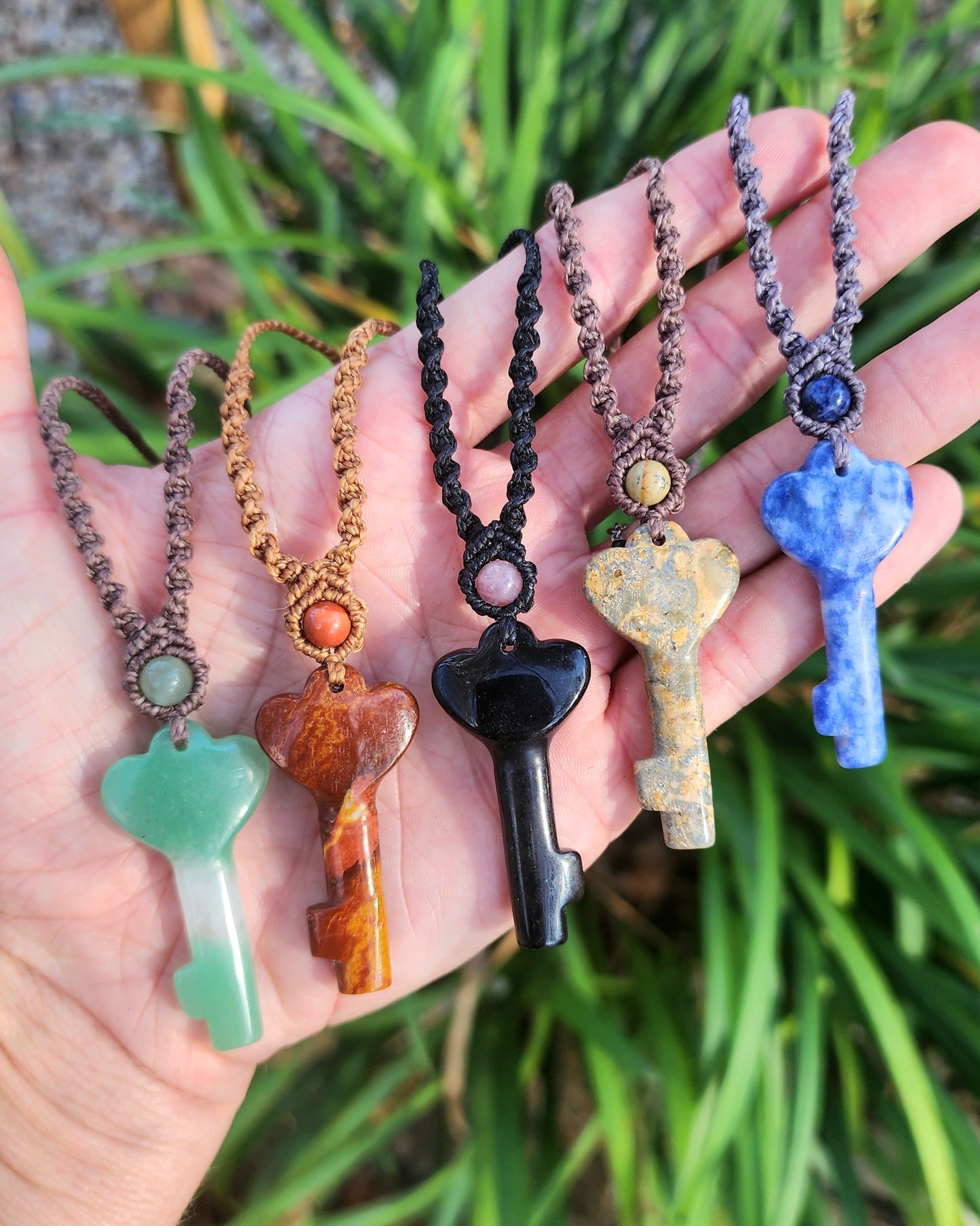 Key To My Heart Macrame Necklaces