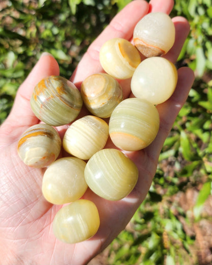 Green Banded Calcite Tumble