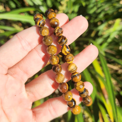 Faceted Tiger Eye Stretchy Bracelet