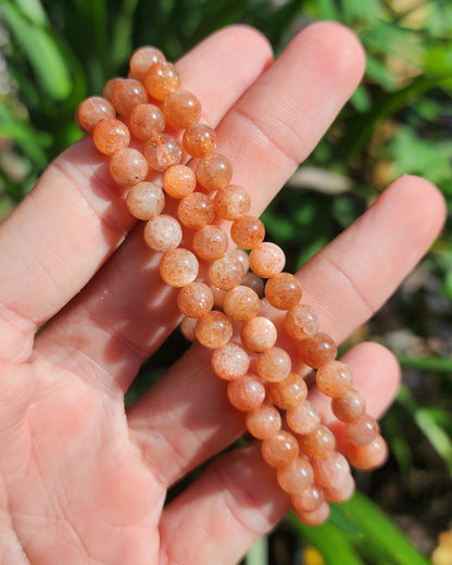 High Quality Sunstone Stretchy Bracelet