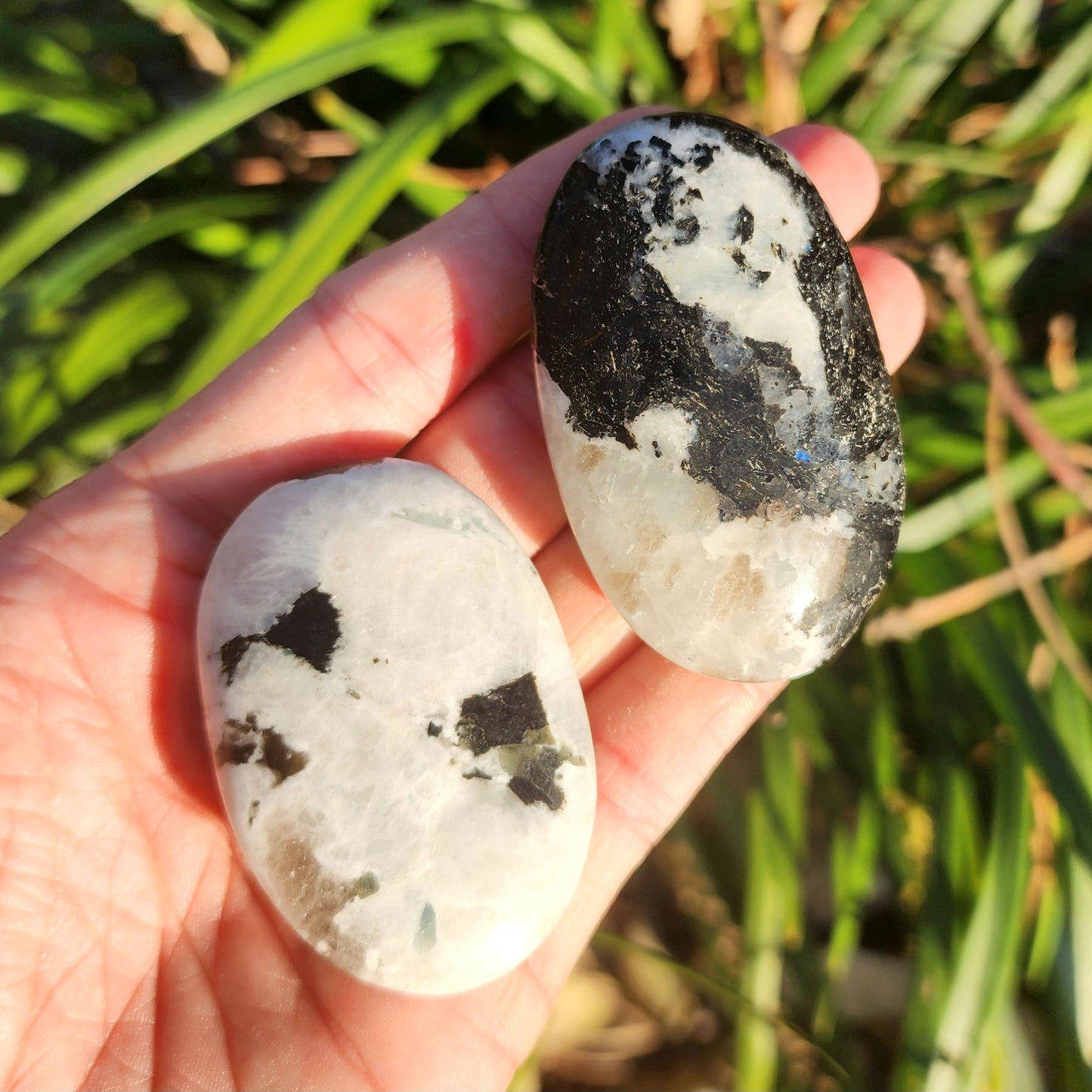 Rainbow Moonstone Palm Stones