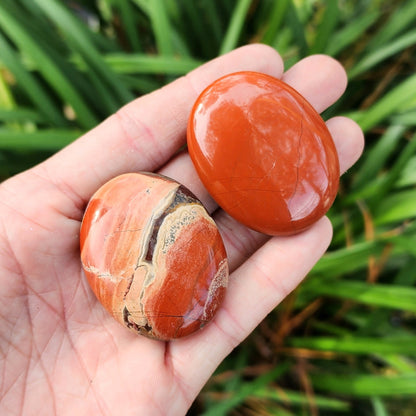 Red Jasper Palm Stone