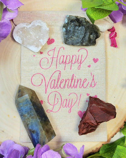 Valentine's Day Crystal Drawstring Bag