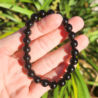 Black Obsidian Stretchy Bracelet