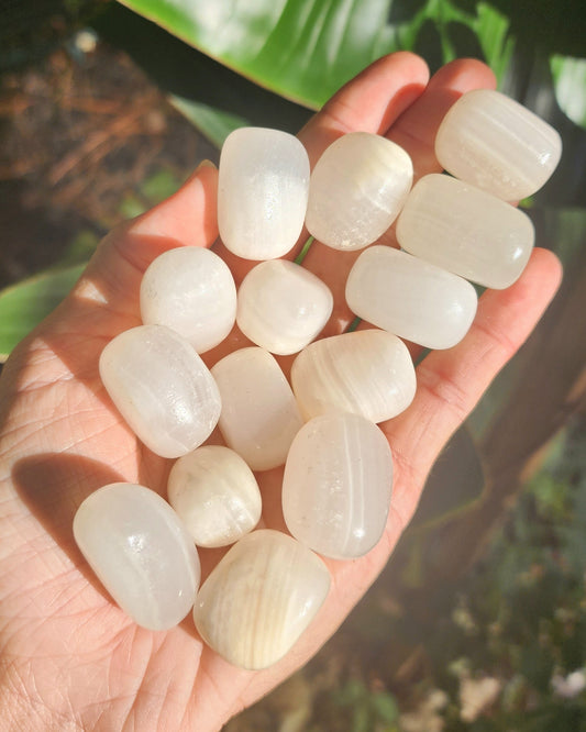 White Calcite Tumble