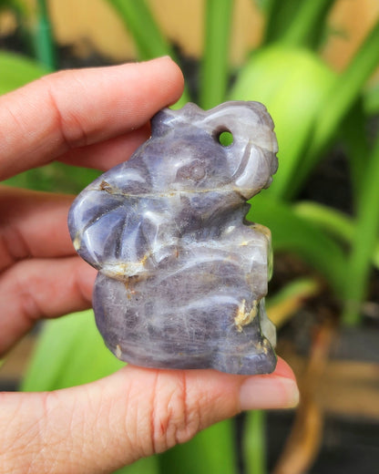 Sitting Elephant Carving