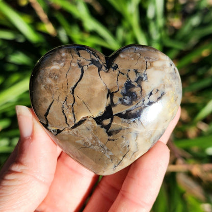 Volcanic Agate Heart