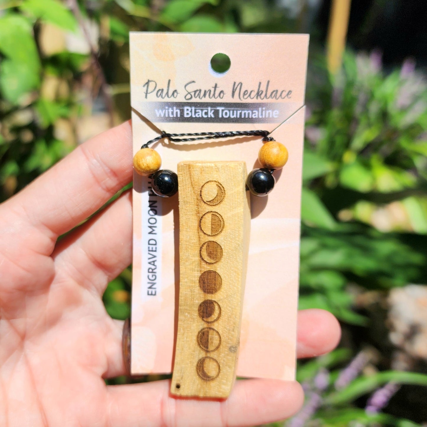 Palo Santo Necklace with Black Tourmaline