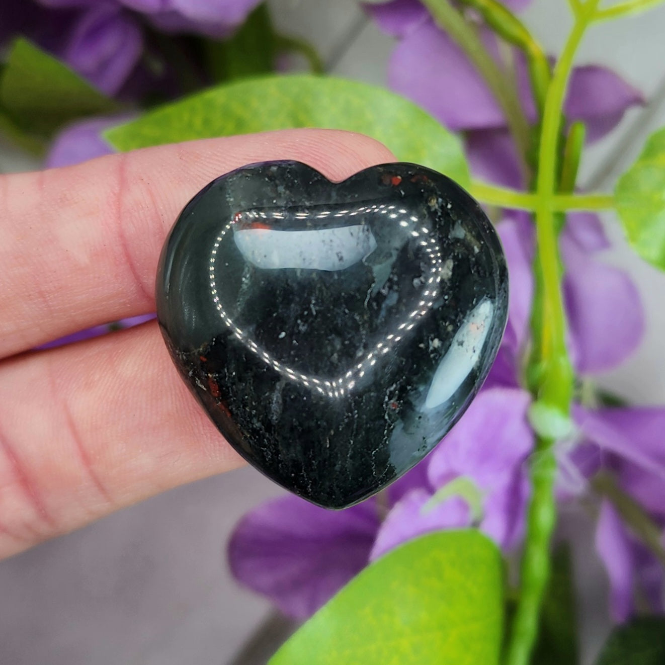 African Bloodstone Small Heart