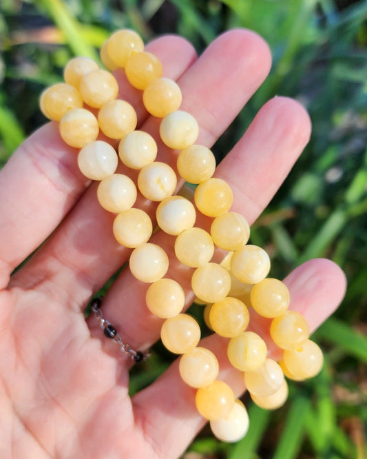 Orange/Yellow Calcite Stretchy Bracelet